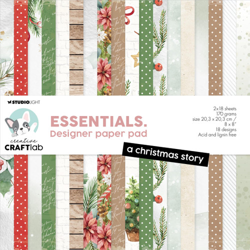Studio Light Essentials Paper Pad 8"X8" 36/Pkg-Nr. 220, A Christmas Story 5A0023KL-1G6NC - 8713943153321