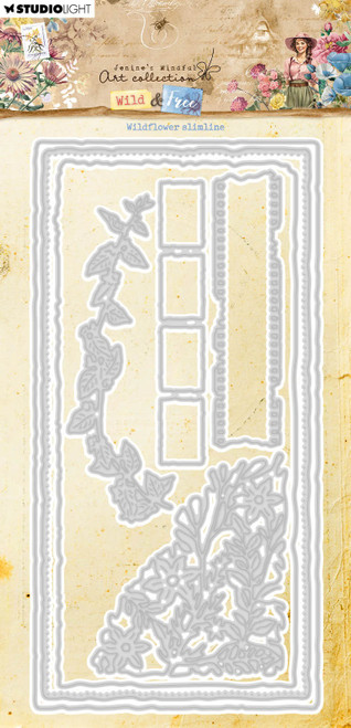 Studio Light Jenine's Mindful Art Wild & Free Cutting Die-Nr. 828, Wildflower Slimline - 5A0023LZ-1G6K2 - 8713943151785 Studio Light Jenine's Mindful Art Wild & Free Cutting Die-Nr. 828, Wildflower Slimline - 5A0023LZ-1G6K2 - 8713943151785