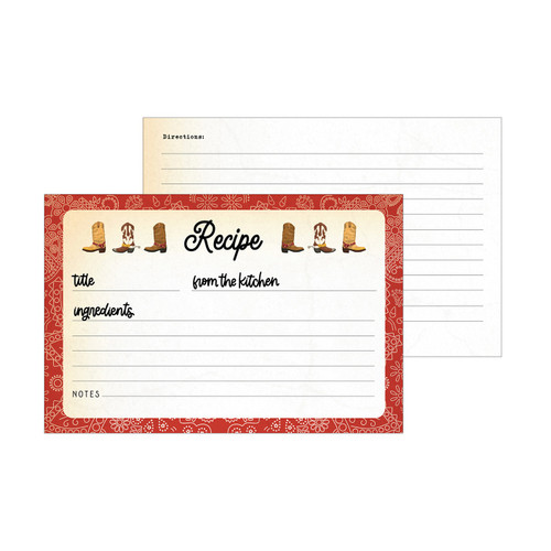 Echo Park Recipe Cards-Cowboys - 5A0023Q2-1G6Y3