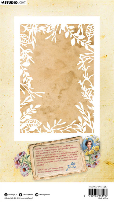 Studio Light Jenine's Mindful Art Wild & Free Stencil-Nr. 283, Sprig Border 5A0023HC-1G6HJ