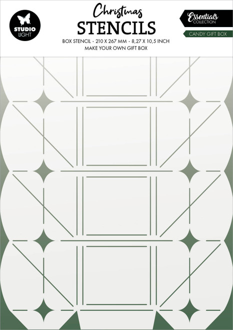 Studio Light Essentials Stencil 5.83"X8.25"-Nr. 04, Candy Giftbox - 5A0023MK-1G6NJ - 8713943152478
