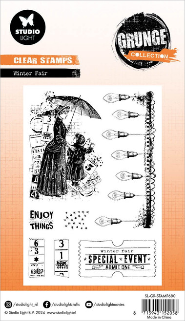Studio Light Grunge Clear Stamp-Nr. 680, Winter Fair - 5A0023JN-1G6KG Studio Light Grunge Clear Stamp-Nr. 680, Winter Fair - 5A0023JN-1G6KG
