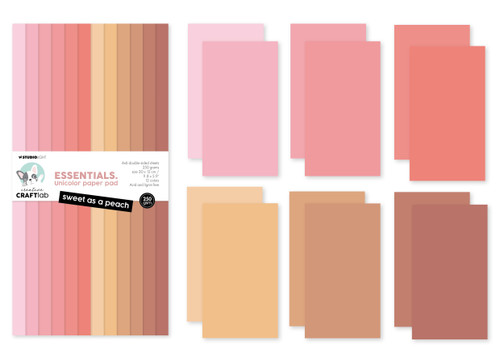 Studio Light Essentials Unicolor Paper Pad 11.8"X5.9" 24/Pkg-Nr. 190, Sweet As A Peach 5A0023MY-1G6KJ