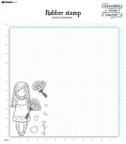 Studio Light Gorjuss Essential Cling Stamp-Nr. 687, Love Grows 5A0023GC-1G6K6