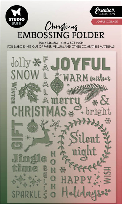 Studio Light Essentials Embossing Folder-Nr. 22, Joyful Collage - 5A0023M9-1G6KM - 8713943152416