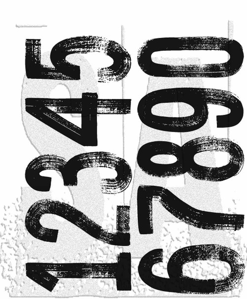 Tim Holtz Cling Stamps 7"X8.5"-Paint By Number - CMS-1G62X - 691835436807