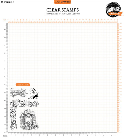 Studio Light Grunge Clear Stamp-Nr. 682, Snowy Winter Times 5A0023P2-1G6J5