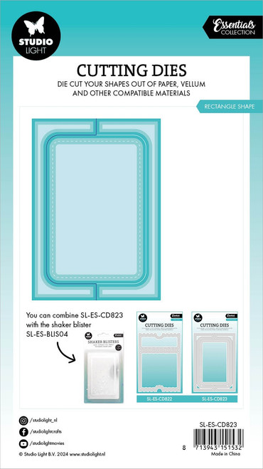 Studio Light Essentials Cutting Die-Nr. 823, Rectangle Card Shape - 5A0023LG-1G6J7 Studio Light Essentials Cutting Die-Nr. 823, Rectangle Card Shape - 5A0023LG-1G6J7