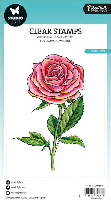 Studio Light Essentials Clear Stamp-Nr. 693, Single Rose 5A0023K6-1G6JX