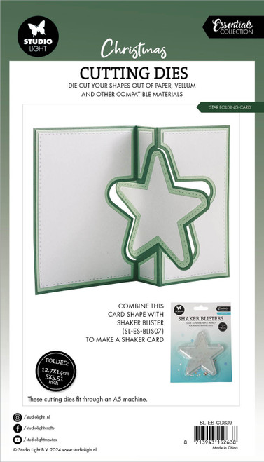Studio Light Essentials Cutting Die-Nr. 839, Star Folding Card - 5A0023NF-1G6JW Studio Light Essentials Cutting Die-Nr. 839, Star Folding Card - 5A0023NF-1G6JW