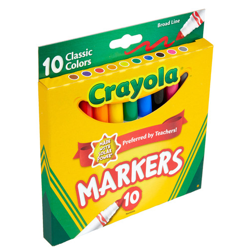 3 Pack - Crayola Broad Line Markers-Classic Colors 10/Pkg - 58-7722