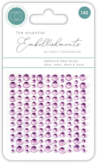 5 Pack - Craft Consortium Essential Adhesive Dew Drops 143/Pkg-Lilac - 5A00258C-1G86R - 5060921932137