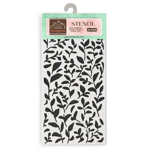 3 Pack Stamperia Stencil 4.92"X9.84"-Happiness Secret Diary Leaves Pattern 5A0022RB-1G5RM - 5993110034056