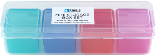 6 Pack Studio Storage Mini Storage Box Set-9"X2.4"X2.6" 5A0023P9-1G6RX - 726465508201