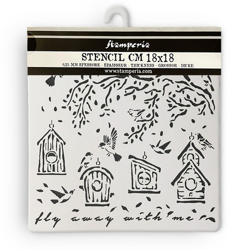 Stamperia Stencil 7"X7"-Garden Nests - 5A0022QT-1G5QB - 5993110034179