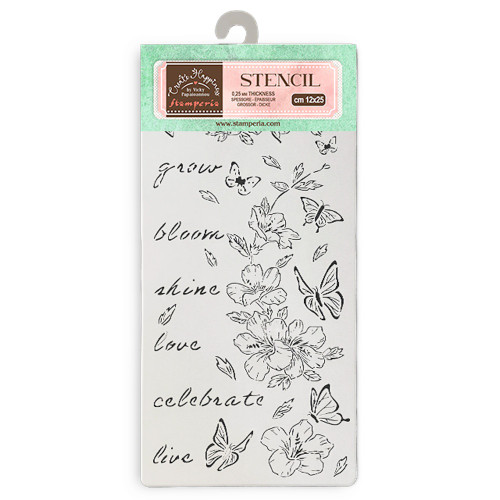 3 Pack - Stamperia Stencil 4.92"X9.84"-Secret Diary Flowers & Butterfly - 5A0022S1-1G5QZ - 5993110034285