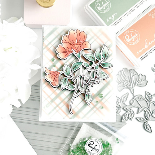 Pinkfresh Studio Press Plate-Diagonal Plaid - 5A0025GP-1G877 Pinkfresh Studio Press Plate-Diagonal Plaid - 5A0025GP-1G877