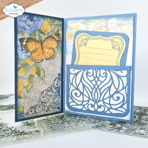 Elizabeth Craft Clear Stamp-Butterflies and swirls 5A00257L-1G863