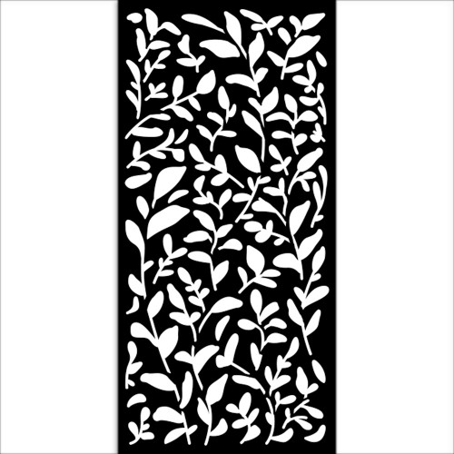 Stamperia Stencil 4.92"X9.84"-Happiness Secret Diary Leaves Pattern 5A0022RB-1G5RM