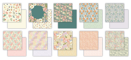 Craft Consortium Double-Sided Paper Pad 12"X12" 30/Pkg-Spring Gardens, 20 Designs 5A00258B-1G86Q