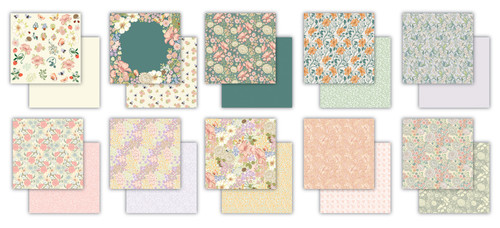 Craft Consortium Double-Sided Paper Pad 12"X12" 30/Pkg-Spring Gardens, 20 Designs - 5A00258B-1G86Q