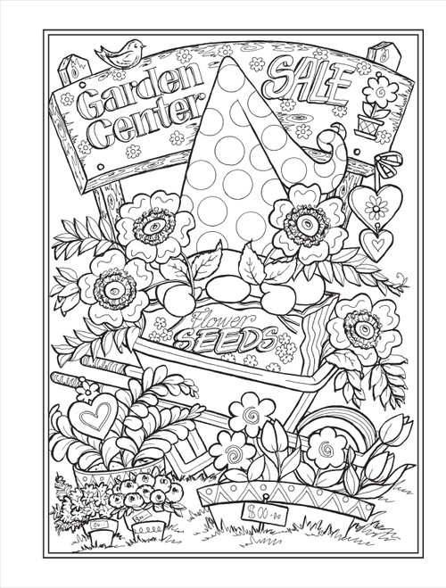 Creative Haven: Garden Gnomes Coloring Book-Softcover 5A00242Z-1G7D5