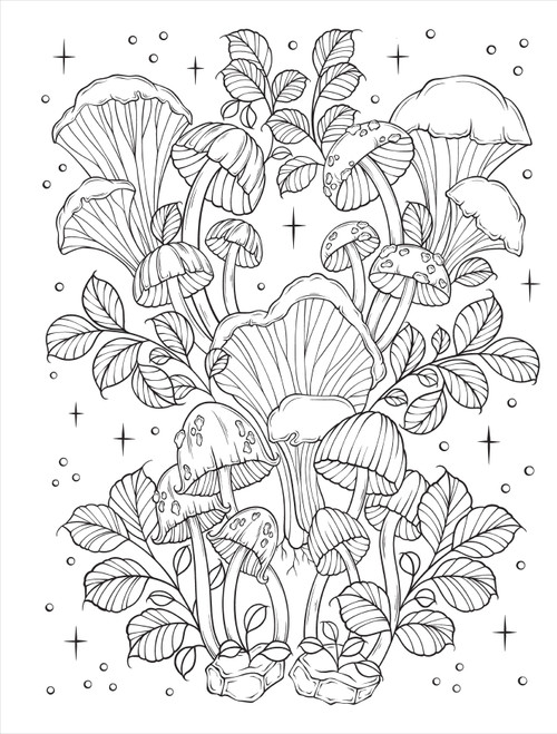 Creative Haven: The Art of Mushrooms Coloring Book-Softcover - 5A00242W-1G7D6