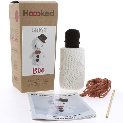 Hoooked Amigurumi DIY Kit W/Eco Barbante Yarn-Ghost Boo 5A0023XH-1G748 - 8720629396194