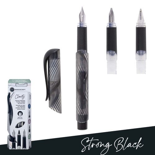 Manuscript Clarity Fountain Pen Set-Black 5A0025SB-1G8JW