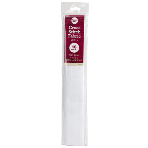 CousinDIY 16 Count Aida Fabric 15"X18"-White - 40002509 - 191648129830