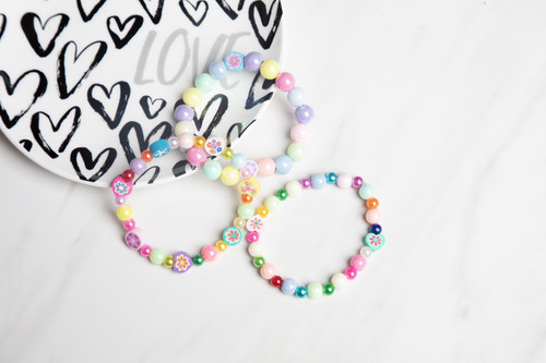 CousinDIY Bead Pop! Bracelet Making Kit-Clay Hearts, Flowers, and Pastels A50022MQ-G15F5