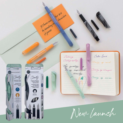 Manuscript Clarity Fountain Pen-Green 5A0025SJ-1G8K1
