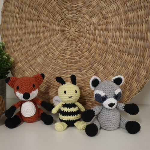Hoooked Amigurumi DIY Kit W/Eco Barbante Yarn-Forest Friends 5A0023XG-1G74G