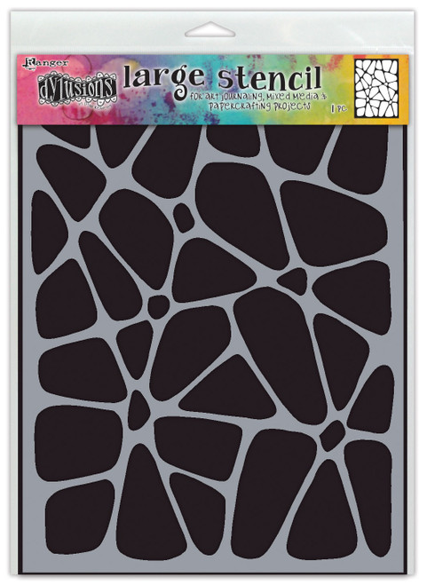 Dyan Reaveley Dylusions Stencil-Crazy Paving, Large 5A0024LB-1G7X6 - 789541085034