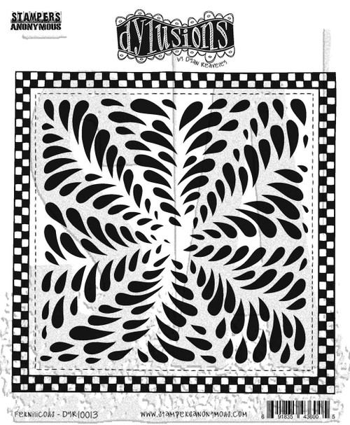 Dyan Reaveley's Dylusions Cling Stamp Collections 8.5"X7"-Fernilicious DYRC-1G822 - 691835436005