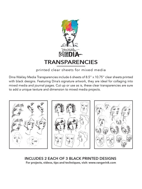 Dina Wakley MEdia Transparencies-Tinies Set 2 5A0024LD-1G7XV