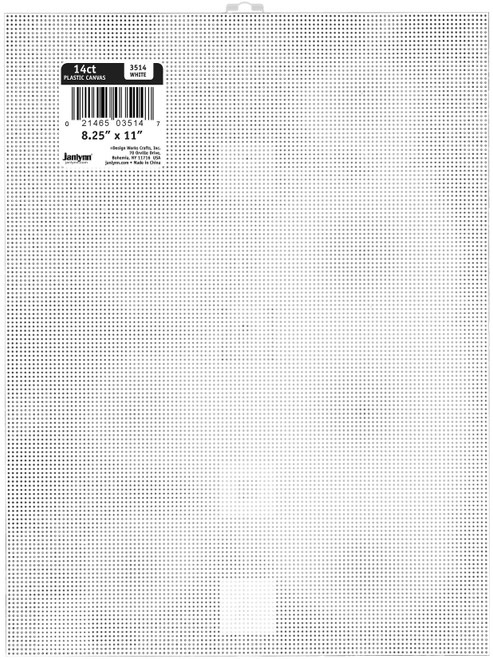 Design Works Plastic Canvas 14 Count 8.25"X11" 12/Pkg-White DW3514