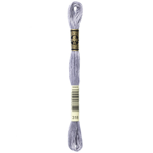 DMC 6-Strand Embroidery Cotton 8.7yd-Light Steel Gray - 117-318 - 077540050918 DMC 6-Strand Embroidery Cotton 8.7yd-Light Steel Gray - 117-318 - 077540050918