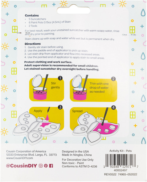 6 Pack - CousinDIY Suncatcher Kit-Pets, Makes 5 - 40002497