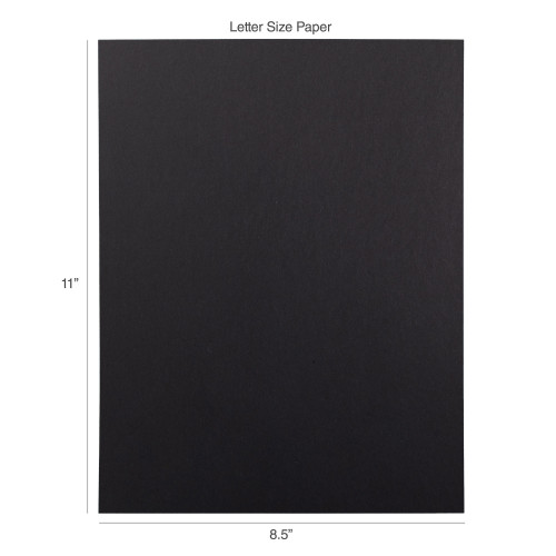 2 Pack - Harmony Hues 65# Cardstock 8.5"X11" 100/Pkg-Midnight Black - A50022P0-G15NZ