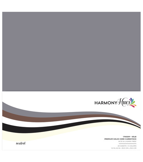 3 Pack - Harmony Hues 65# Cardstock 12"X12" 50/Pkg-Neutral - A50022PX-G15PS - 191648173253 3 Pack - Harmony Hues 65# Cardstock 12"X12" 50/Pkg-Neutral - A50022PX-G15PS - 191648173253