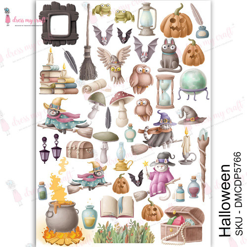 Dress My Craft Transfer Me Sheet-Halloween 5A00260F-1G8SD - 194186015412