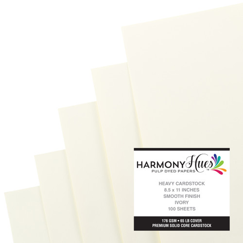 2 Pack - Harmony Hues 65# Cardstock 8.5"X11" 100/Pkg-Ivory - A50022P2-G15PK 2 Pack - Harmony Hues 65# Cardstock 8.5"X11" 100/Pkg-Ivory - A50022P2-G15PK
