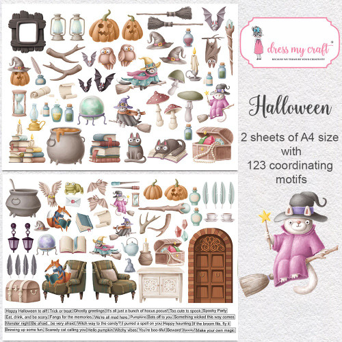 Dress My Craft Motif Sheet-Halloween 5A00260P-1G8S7 - 194186010820