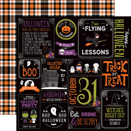 I Love Halloween Double-Sided Cardstock 12"X12"-Halloween Party ILH218-2 - 787790190219