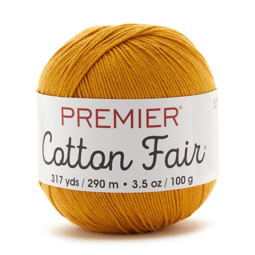 3 Pack - Premier Cotton Fair Yarn-Goldenrod - 27-1G8XY - 840166822760