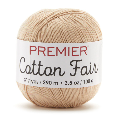3 Pack - Premier Cotton Fair Yarn-Sugar Cookie - 27-1G8Y1 - 840166822784
