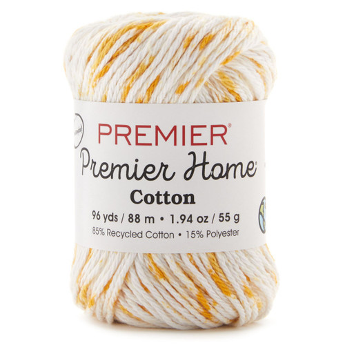 3 Pack Premier Home Cotton Yarn-Yellow Speckle 38-1G8Y4 - 840166833773