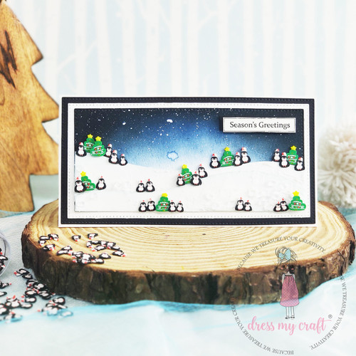 6 Pack Dress My Craft Shaker Elements 8gms-Christmas Penguin Slices 5A00260N-1G8SL