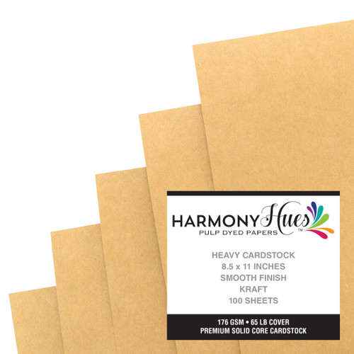 Harmony Hues 65# Cardstock 8.5"X11" 100/Pkg-Kraft - A50022P5-G15NP Harmony Hues 65# Cardstock 8.5"X11" 100/Pkg-Kraft - A50022P5-G15NP
